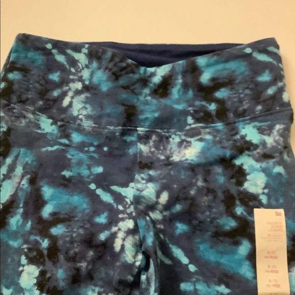 SO High Rise Leggings Sz Sm (7) elastic waistband Blue tie dye pattern - Picture 5 of 5